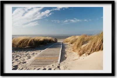 Produktbild von Bild 60x40 MDF-Rahmen, Wandkunst Der Weg zum Strand