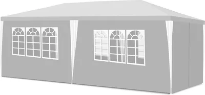 Zdjęcie produktu dla pawilon 3x3m /3x6m ze ścianami bocznymi, wodoodporny, ochrona UV namiot ogrodowy, namiot imprezowy, pawilon ogrodowy