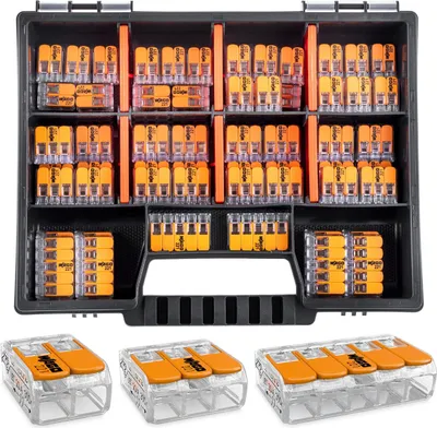 Obrázek produktu pro WAGO Rychlospojky Sada 60 kusů - 25x 221 2x4mm + 25x 3x4mm + 10x 5x4mm