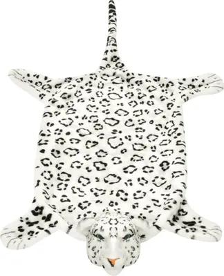 Obrázok produktu pre vidaXL Plyšový koberec s leopardím kožúškom 139 cm White