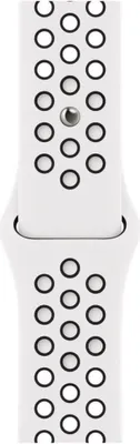 Produktbild von Apple Watch Armband 45mm, Nike Sport Band, Summit Weiß/Schwarz