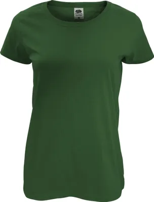 Produktbild von Fruit Of The Loom Damen Lady-Fit T-Shirt, kurzärmlig RW4724 (S) (Flaschengrün)