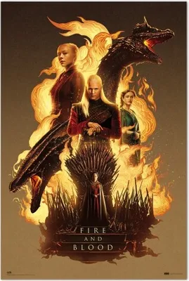 Produktbild von House of the Dragon Fire and Blood Film Poster Plakat Größe 61x91,5 ohne Zusatzartikel