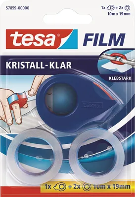 Produktbild von tesafilm Mini Abroller + 2x tesafilm 10m 19mm kristall-klar
