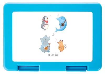 Produktbild von Mr. & Mrs. Panda Bentobox Big Band - Weiß - Geschenk, Delfin, Frischhaltedose, Hund, Lunchbox, Meal Prep Box, Maus, Pinguin, Lustige Sprüche, Elefant, Gitarre, Bento