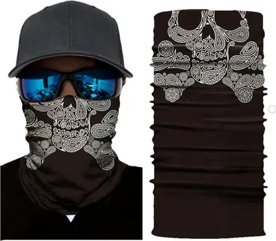 Produktbild von Jumadas Motorradmaske – Coole Totenkopfmaske Wintersport – Nackenwärmer Roller E-Bike