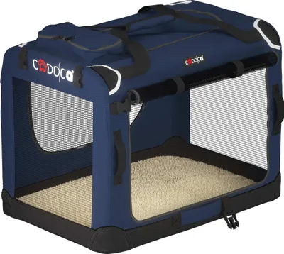 Zdjęcie produktu dla Torba transportowa dla psa, składana, z tkaniny, granatowa, M 60 x 42 x 44 cm