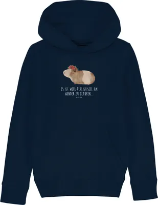Produktbild von Mr. & Mrs. Panda Kinderpullover Meerschweinchen Weisheit 5-6 Jahre (110/116) - French Navy - Geschenk, Wunder, Motivation, Hoodie, Sweater, Sweatshirt, Wunderland, Pulli