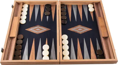 Immagine prodotto di Set da backgammon Manopoulos Premium – Noce americano e rovere nero – Design in madreperla (48x30 cm)