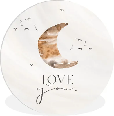 Produktbild von MuchoWow® Rundes Wandbild - Runde Bilder Zitate - Sprichwörter - Kinder - Liebe dich - Jungen - Mädchen - Kinder Ø 30 cm Kreis Wanddekoration Kunststoff - Wandkreis - Wandschmuck - Schlafzimmer - Bilder - Der Kreis - Kunst für die Wohnung - Plastik - Kunstdruck - Wandbild