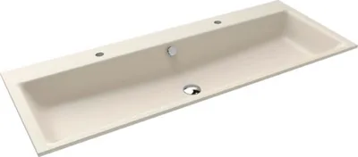 Produktbild von KALDEWEI Einbauwaschbecken Doppelwaschtisch PURO 120 x 46 cm warm beige 20 matt mit Beschichtung Emailliert 907106043661