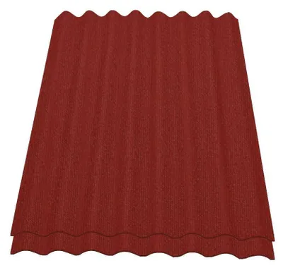 Produktbild von Onduline Easyline Dachplatte Wandplatte Bitumenwellplatten Wellplatte 2x0,76m² - rot