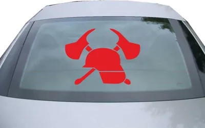 Produktbild von Indigos UG - Aufkleber Heckscheibe & Motorklappe DE2414 - rot - 600x450 mm - Feuerwehr - Auto Scheiben Fenster Heckklappe Tuning Racing JDM - Die cut