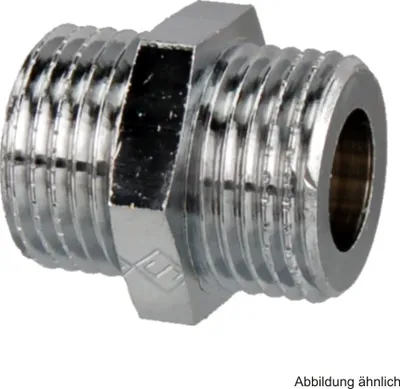 Produktbild von Verchromter Doppelnippel Sechskant, 3/4"