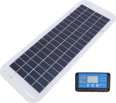 Obrázek produktu pro 30W sada solárních panelů Polykrystalický křemíkový solární nabíjecí panel Modrý 100A regulátor nabíjení 18V zapalovač doutníků pro auto Venkovní piknik