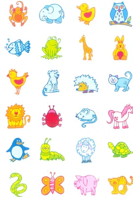 Produktbild von EDUPLAY 110271 Erkennungsschilder Tiere Aufkleber, 24 Motive 35 x 35 mm, mehrfarbig (1 Set)