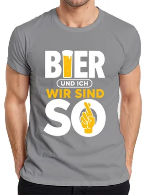 Obrázok produktu pre Pivo a ja, sme takí zábavní. Pijeme, oslavujeme, párty, Deň otcov, alkohol, rozlúčka so slobodou. Pánske tričko, sivé, veľkosť XL