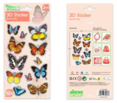 Produktbild von Naklejki 3D Motyle