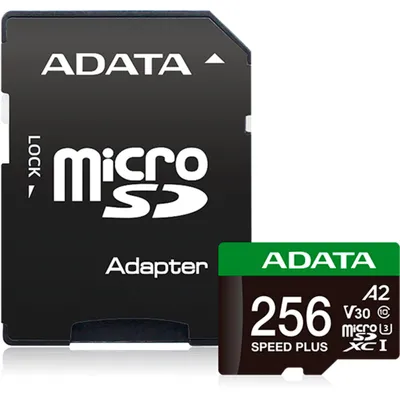 Produktbild von SPEED PLUS microSDXC 256 GB (UHS-I U3, Class 10, V30, A2)