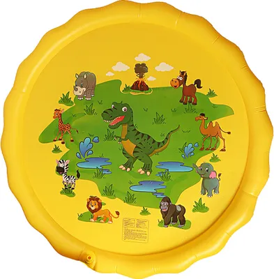 Productafbeelding van 170 cm tuinspraypad voor kinderen, sproeier, waterspeelmat, zomer speelgoed - blauw
