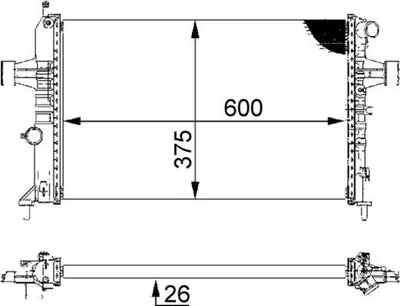 Produktbild von HELLA 8MK 376 710-314 Kühler Wasserkühler Motorkühler