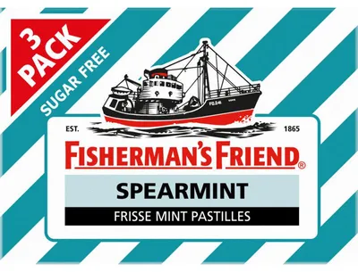 Produktbild von Fisherman's Friend Spearmint Hustenbonbons 75g – Starke Erfrischung & Linderung