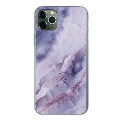 Produktbild von MuchoWow® Handyhülle Schutzhülle Hülle für iPhone 11 Pro Max Naturstein - Lila - Edelsteine und Mineralien Silikon Softcase Handy Hülle - Schutz