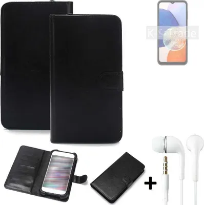 Produktbild von K-S-Trade Wallet Case Handyhülle kompatibel mit Samsung Galaxy A14 5G Schutzhülle Flip cover Flipstyle Tasche Hülle Flipcover Slim Bumper schwarz +
