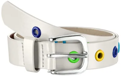 Immagine prodotto di Cintura Playshoes con borchie colorate, bianca, taglia 55