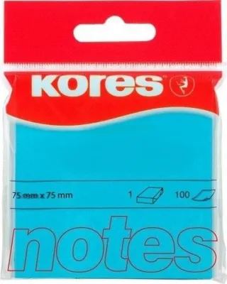 Zdjęcie produktu dla Kores Haftnotizen "NEON", 75 x 75 mm, blanko, neon-blau