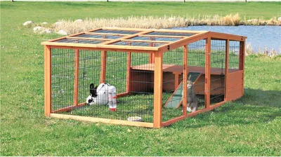 Produktbild von Trixie natura Freilaufgehege XL mit Abdeckung 233 x 79 x 116 cm