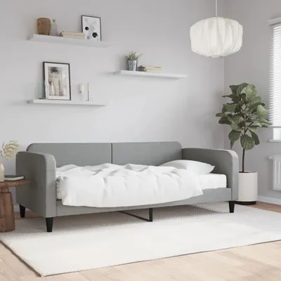 Immagine prodotto di Maison Exclusive - Divano letto con materasso grigio chiaro 90x190 cm in tessuto