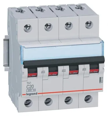 Zdjęcie produktu dla Legrand TX3, Miniaturowy wyłącznik, Typu C, IP20, 240 - 415 V