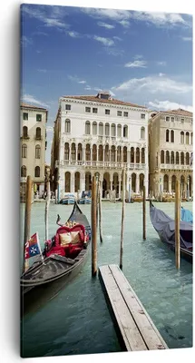 Produktbild von Bild auf Leinwand - Leinwandbild - Architektur venedig italien gondel - 55x100cm - Wand Bild - Wanddeko - Leinwanddruck - Bilder - Kunstdruck - Leinwand bilder - Wandkunst - PA55x100-2705