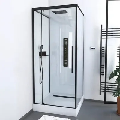 Produktbild von Sprchový box Aurlane Urban 2 90 x 90 x 215 cm čierny