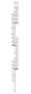 Produktbild von MUNK ortsfeste Steigleitern Aluminium eloxiert, 18,76m SH PG2