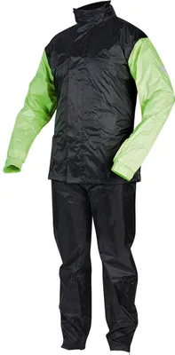 Produktbild von REBELHORN Rain Motorrad Regenanzug Zweiteiliger Schwarz / Fluo Gelb XXS