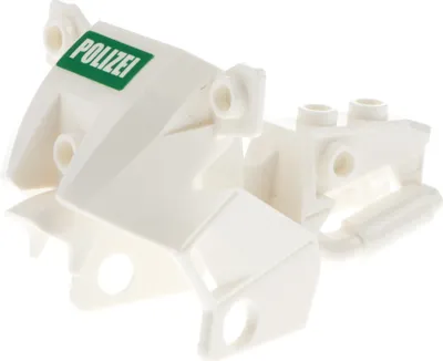 Produktbild von 1x Lego Motorrad City Verkleidung weiß Sticker Polizei grün Gehäuse 52035pb03