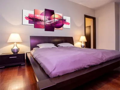 Produktbild von Akustikbild Abstrakt 200x100 cm Bilder Akustikschaum Hochleistungsschallabsorber Schallschutz Leinwand 5 tlg Wandbild Raumakustik Schalldämmung 020101-110