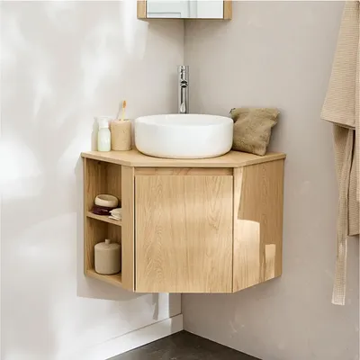 Immagine prodotto di Mobile lavabo angolare + lavabo SORRENTO bianco