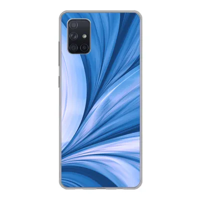 Produktbild von MuchoWow® Handyhülle Schutzhülle Hülle für Samsung Galaxy A71 Blau - Abstrakt - Design Silikon Softcase Handy Hülle - Kartenbesitzer