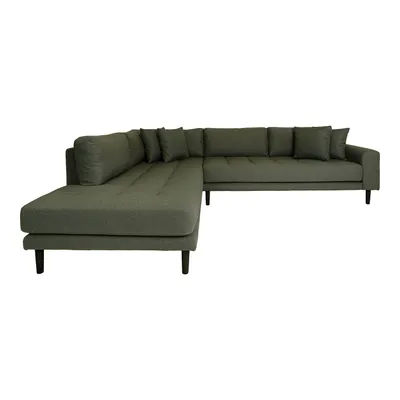 Zdjęcie produktu dla Lido sofa sofa narożna zwrócony w lewo 4 poduszkami zielony.