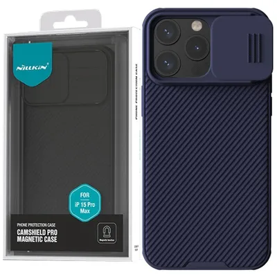 Zdjęcie produktu dla Pancerne Etui Nillkin Camshield Pro Magnetic Case Do Iphone 15 Pro Max Z Osłoną Na Aparat - Fioletowe