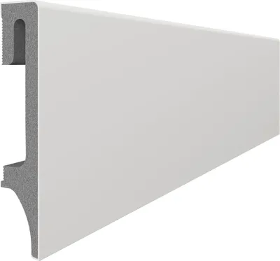 Produktbild von VOX Sockelleiste 202 ESPUMO - Moderne PVC Fußleiste - Wasserfest & Extrem Stoßfest - 2,4m - Hellgrau