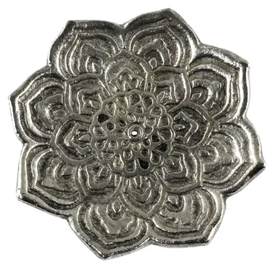 Produktbild von Räucherstäbchenhalter Mandala Metall silber Räucherkegelhalter