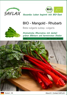 Produktbild von SAFLAX - BIO - Mangold - Rhubarb - 50 Samen - Beta vulgaris