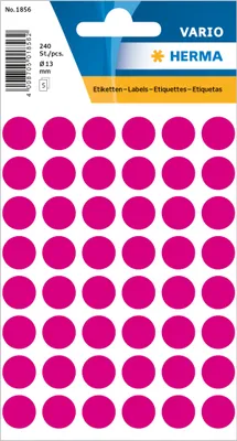 Produktbild von HERMA Markierungspunkte Durchmesser: 13 mm pink 240 Stück