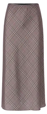Produktbild von Rich & Royal Printed Satin Midi Skirt with Check hazel 42