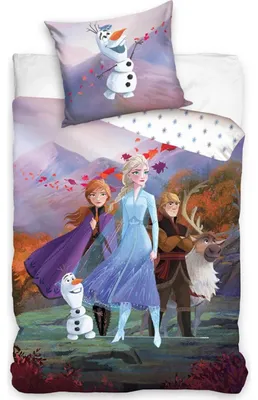 Productafbeelding van Frozen Team Dekbedovertrek 140 x 200 cm - 70 x 90 cm - katoen