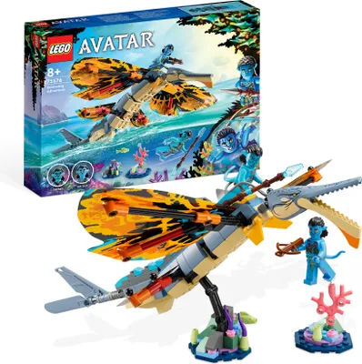 Produktbild von LEGO 75576 Avatar Skimwing Abenteuer, 2022 Filmset-Sammlerstück mit Tierfiguren für Jungen & Mädchen, Pandora Korallenriff, Tonowari und Jake Sully Minifiguren
